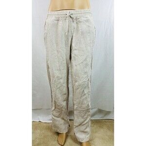 ALLEN ALLEN USA MEN'S 100 % LINEN SAND COLOR PANTS SIZE 34